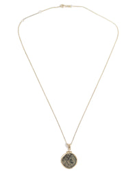 14k Gold Genuine Ancient Greek Coin Necklace (Apollo; 261-246 B.C.)