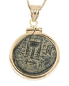 14k Gold Genuine Ancient Greek Coin Necklace (Apollo; 261-246 B.C.)