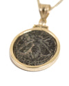 14k Gold Genuine Ancient Greek Coin Necklace (Artemis Bee; 200 B.C.)