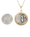 14k Gold Genuine Ancient Greek Coin Necklace (Artemis Bee; 202-150 B.C.)