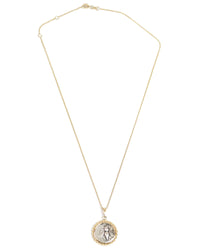 14k Gold Genuine Ancient Greek Coin Necklace (Artemis Bee; 202-150 B.C.)