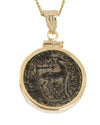 14k Gold Genuine Ancient Greek Coin Necklace (Artemis Bee; 200 B.C.)