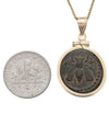 14k Gold Genuine Ancient Greek Coin Necklace (Artemis Bee; 200 B.C.)