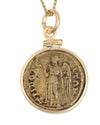 14k Gold Genuine Ancient Greek Coin Necklace (Asklepios; 300-201 B.C.)