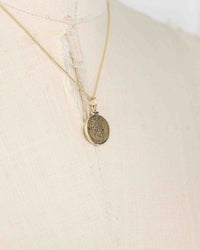 14k Gold Genuine Ancient Greek Coin Necklace (Asklepios; 300-201 B.C.)