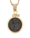 14k Gold Ancient Sicilian Coin Necklace (Sicilian Bunny; 420-413 B.C.)
