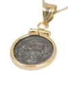 14k Gold Ancient Sicilian Coin Necklace (Sicilian Bunny; 420-413 B.C.)