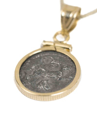 14k Gold Ancient Sicilian Coin Necklace (Sicilian Bunny; 420-413 B.C.)
