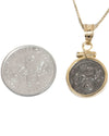 14k Gold Ancient Sicilian Coin Necklace (Sicilian Bunny; 420-413 B.C.)