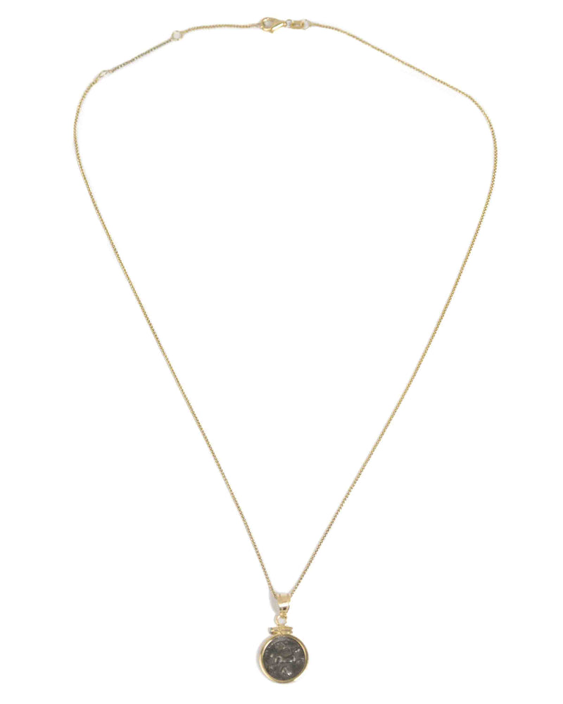 14k Gold Ancient Sicilian Coin Necklace (Sicilian Bunny; 420-413 B.C.)