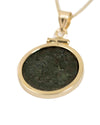 14k Gold Genuine Ancient Greek Coin Necklace (Dionysus; 98-117 A.D.)