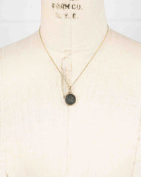 14k Gold Genuine Ancient Greek Coin Necklace (Dionysus; 98-117 A.D.)