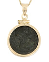 14k Gold Genuine Ancient Greek Coin Necklace (Dionysus; 98-117 A.D.)