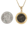 14k Gold Genuine Ancient Greek Coin Necklace (Hermes; 96-192 A.D.)