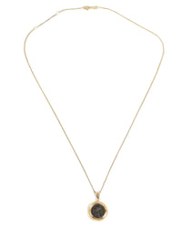 14k Gold Genuine Ancient Greek Coin Necklace (Hermes; 96-192 A.D.)