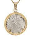 14k Gold Genuine Ancient Roman Coin Necklace (Jupiter; 106 B.C.)