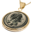 14k Gold Genuine Ancient Greek Coin Necklace (Persephone; 200-100 B.C.)