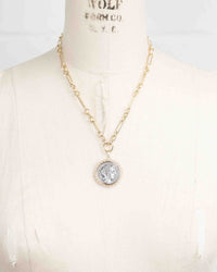 14k Gold Genuine Ancient Greek Coin Necklace (Persephone; 310-305 B.C.)