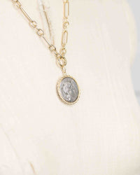 14k Gold Genuine Ancient Greek Coin Necklace (Persephone; 310-305 B.C.)