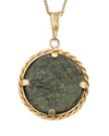 14k Gold Genuine Ancient Greek Coin Necklace (Persephone; 275-215 B.C.)