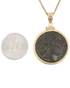 14k Gold Genuine Ancient Greek Coin Necklace (Perseus; 221-179 B.C.)