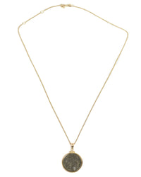 14k Gold Genuine Ancient Greek Coin Necklace (Perseus; 221-179 B.C.)