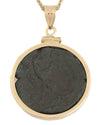 14k Gold Genuine Ancient Greek Coin Necklace (Perseus; 221-179 B.C.)