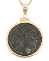 14k Gold Genuine Ancient Greek Coin Necklace (Perseus; 221-179 B.C.)