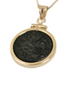 14k Gold Genuine Ancient Greek Coin Necklace (Winged Medusa; 312-281 B.C.)