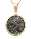 14k Gold Genuine Ancient Greek Coin Necklace (Winged Medusa; 312-281 B.C.)