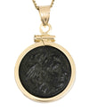14k Gold Genuine Ancient Greek Coin Necklace (Winged Medusa; 312-281 B.C.)
