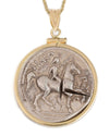 14k Gold Genuine Ancient Greek Coin Necklace (Zeus; 318-317 B.C.)