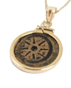 14k Gold Genuine Ancient Judaean/Biblical Coin Necklace (Widow's Mite; 103-73 B.C.)