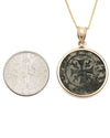 14k Gold Genuine Ancient Crusades Coin Necklace (Armenian King Smpad; 1296-1298 A.D.)