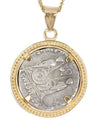 14k Gold Genuine Ancient Roman Coin Necklace (Augustus; 27 B.C.-14 A.D.)