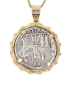 14k Gold Genuine Ancient Roman Coin Necklace (Concordia; 62 B.C.)