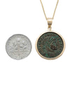 14k Gold Genuine Ancient Roman Coin Necklace (Constantine the Great; 306-337 A.D.)