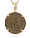 14k Gold Genuine Ancient Roman Coin Necklace (Constantine the Great; 317-337 A.D.)