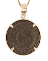 14k Gold Genuine Ancient Roman Coin Necklace (Crispus; 317-326 A.D.)