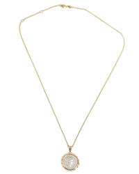 14k Gold Genuine Ancient Roman Coin Necklace (Fides; 47 B.C.)