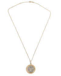 14k Gold Genuine Ancient Roman Coin Necklace (Janus; 120 B.C.)
