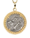 14k Gold Genuine Ancient Roman Coin Necklace (Janus; 120 B.C.)
