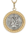 14k Gold Genuine Ancient Roman Coin Necklace (Janus; 120 B.C.)