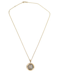 14k Gold Genuine Ancient Roman Coin Necklace (Jupiter; 80 B.C.)