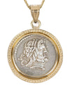14k Gold Genuine Ancient Roman Coin Necklace (Jupiter; 80 B.C.)