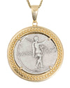 14k Gold Genuine Ancient Roman Coin Necklace (Pax/Octavian; 44-27 B.C.)