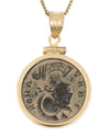 14k Gold Genuine Ancient Constantinople Commemorative Coin Necklace (Romulus & Remus; 310-337 A.D.)