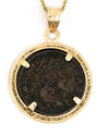 14k Gold Genuine Ancient Constantinople Commemorative Coin Necklace (Romulus & Remus; 330-354 A.D.)