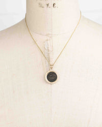 14k Gold Genuine Ancient Constantinople Commemorative Coin Necklace (Romulus & Remus; 330-354 A.D.)