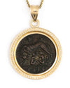 14k Gold Genuine Ancient Constantinople Commemorative Coin Necklace (Romulus & Remus; 330-354 A.D.)